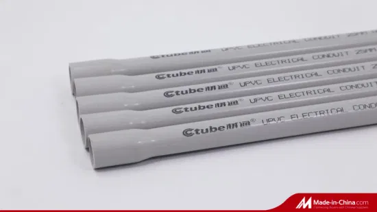 非金属電気 V0 難燃性 PVC チューブ配線ケーブル用電線管パイプ